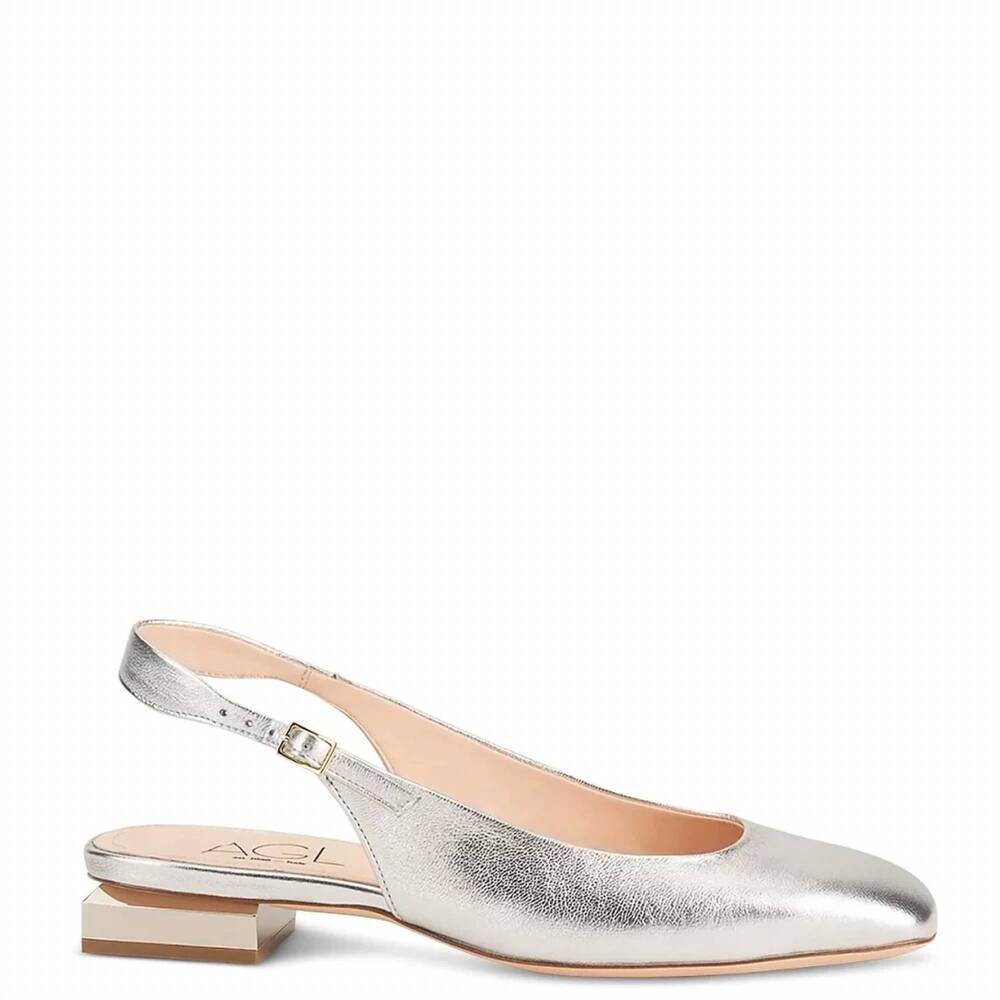 NEW AGL women's angie sandy flats in platinum